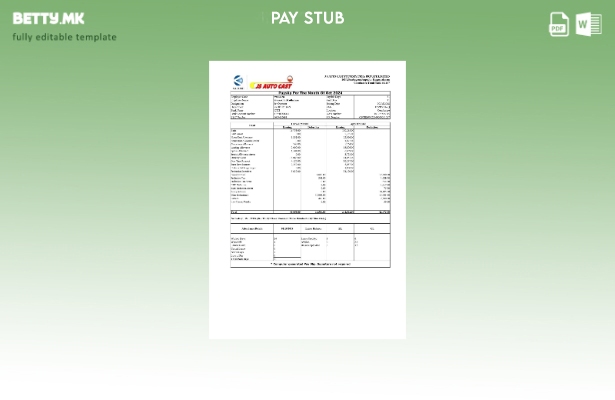 Модерен стил на JS Auto Cast Foundry India шаблон за уплатница